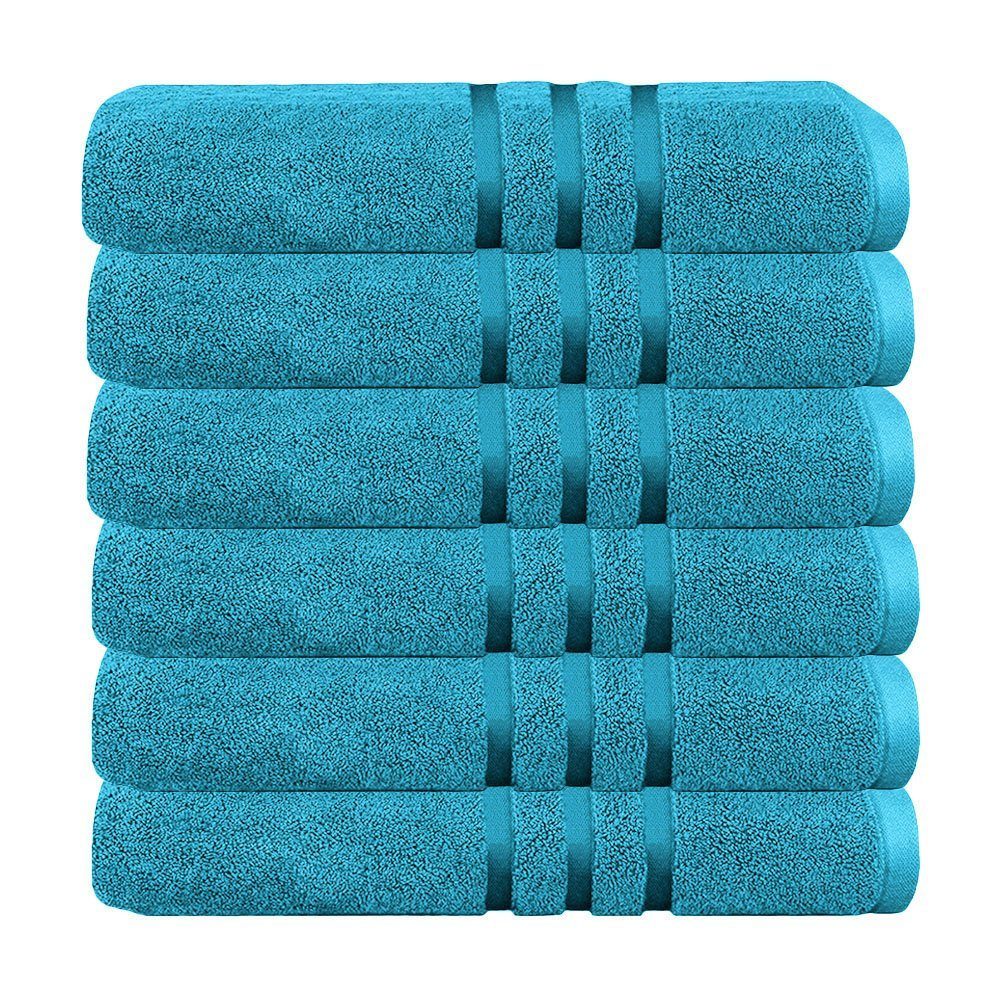 Set 6 prosoape baie Quasar & Co.®, 100% bumbac, 450 g/mp, 50 x 90 cm, turcoaz 2 Set 6 prosoape baie Quasar & Co.®, 100% bumbac, 450 g/mp, 50 x 90 cm, turcoaz 2
