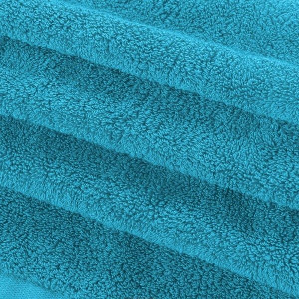 Set 6 prosoape baie Quasar & Co.®, 100% bumbac, 450 g/mp, 50 x 90 cm, turcoaz - imagine 4