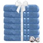 Set 6 prosoape baie Quasar & Co.®, 100% bumbac, 450 g/mp, 50 x 90 cm, albastru 4