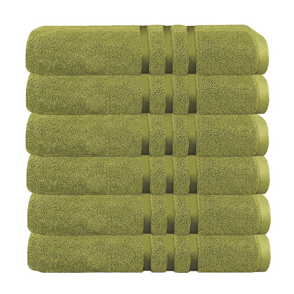 Set 6 prosoape baie Quasar & Co.®, 100% bumbac, 450 g/mp, 50 x 90 cm, verde lime 2