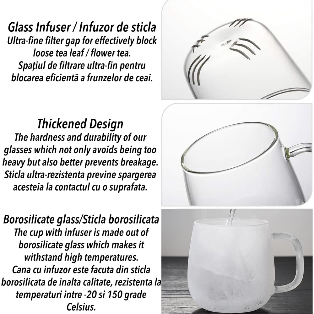 Set 2 cani cu infuzor si capac bambus, Quasar & Co.®, 2 x 500 ml, sticla termorezistenta, transparenta 8 Set 2 cani cu infuzor si capac bambus, Quasar & Co.®, 2 x 500 ml, sticla termorezistenta, transparenta 8