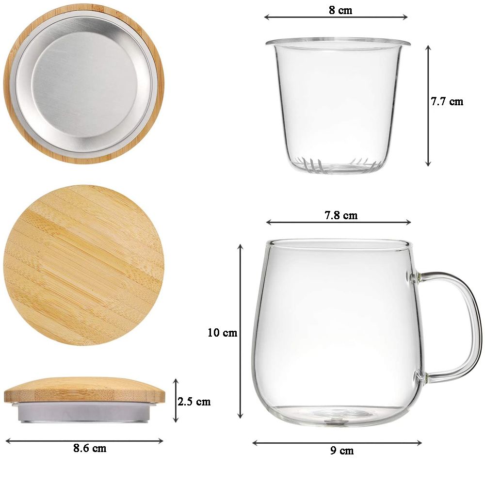 Set 2 cani cu infuzor si capac bambus, Quasar & Co.®, 2 x 500 ml, sticla termorezistenta, transparenta 10 Set 2 cani cu infuzor si capac bambus, Quasar & Co.®, 2 x 500 ml, sticla termorezistenta, transparenta 10