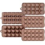 Set 5 forme silicon pentru ciocolata, Quasar & Co.®, 150 matrite bomboane sau cuburi de gheata, 20 x 10 x 1.5 cm, maro 10 Set 5 forme silicon pentru ciocolata, Quasar & Co.®, 150 matrite bomboane sau cuburi de gheata, 20 x 10 x 1.5 cm, maro 10