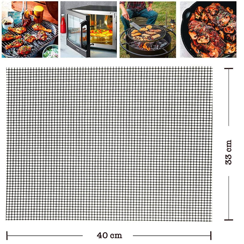 Set 5 folii gratar, Quasar & Co.®, perforate pentru scurgere grasime, antiaderente, rezistente la temperaturi inalte, 40 x 33 cm, negru 3 Set 5 folii gratar, Quasar & Co.®, perforate pentru scurgere grasime, antiaderente, rezistente la temperaturi inalte, 40 x 33 cm, negru 3