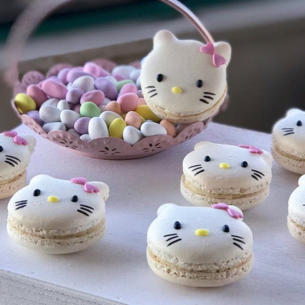 Tava copt macarons, Quasar & Co.®, 30 de forme, 10 x ursulet, 10 x pinguin, 10 x inima, pentru prajituri/fursecuri, rezistente la temperaturi de pana la 250 grade C,  28.5 x 25.5 cm 8