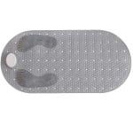 Covor antiderapant baie, Quasar & Co.®, pentru cada/dus, cu piatra ponce, perii masaj, ventuze fixare, 80 x 40 cm, gri 10