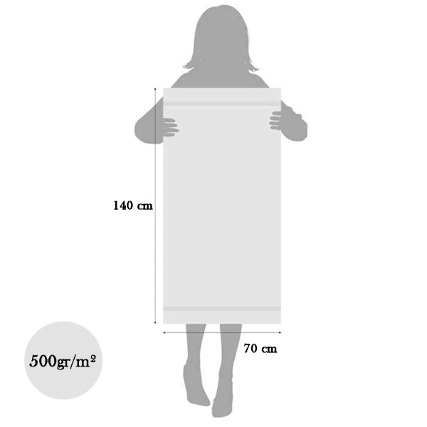 Set 12 prosoape baie corp, Quasar & Co.®, model Byrk, 70 x 140 cm, 500 g/mp, 100% bumbac, alb - imagine 5