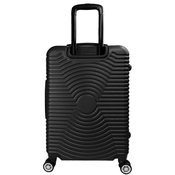 Troler Mediu, Quasar & Co.®, Model Air Circle, 4 roti 360 grade, cifru, maner telescopic, ABS, 66 x 44 x 26 cm, negru - imagine 3