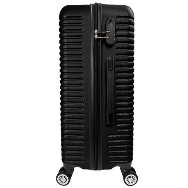 Troler Mediu, Quasar & Co.®, Model Air Circle, 4 roti 360 grade, cifru, maner telescopic, ABS, 66 x 44 x 26 cm, negru - imagine 4