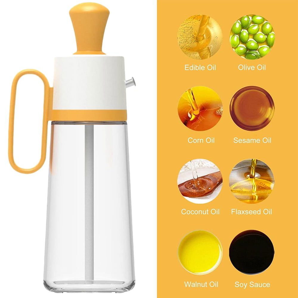Oliviera Quasar & Co.®, cu perie dozatoare gradata si picurator, pentru ulei/otet/sosuri, din sticla, 550 ml, galben 3 Oliviera Quasar & Co.®, cu perie dozatoare gradata si picurator, pentru ulei/otet/sosuri, din sticla, 550 ml, galben 3