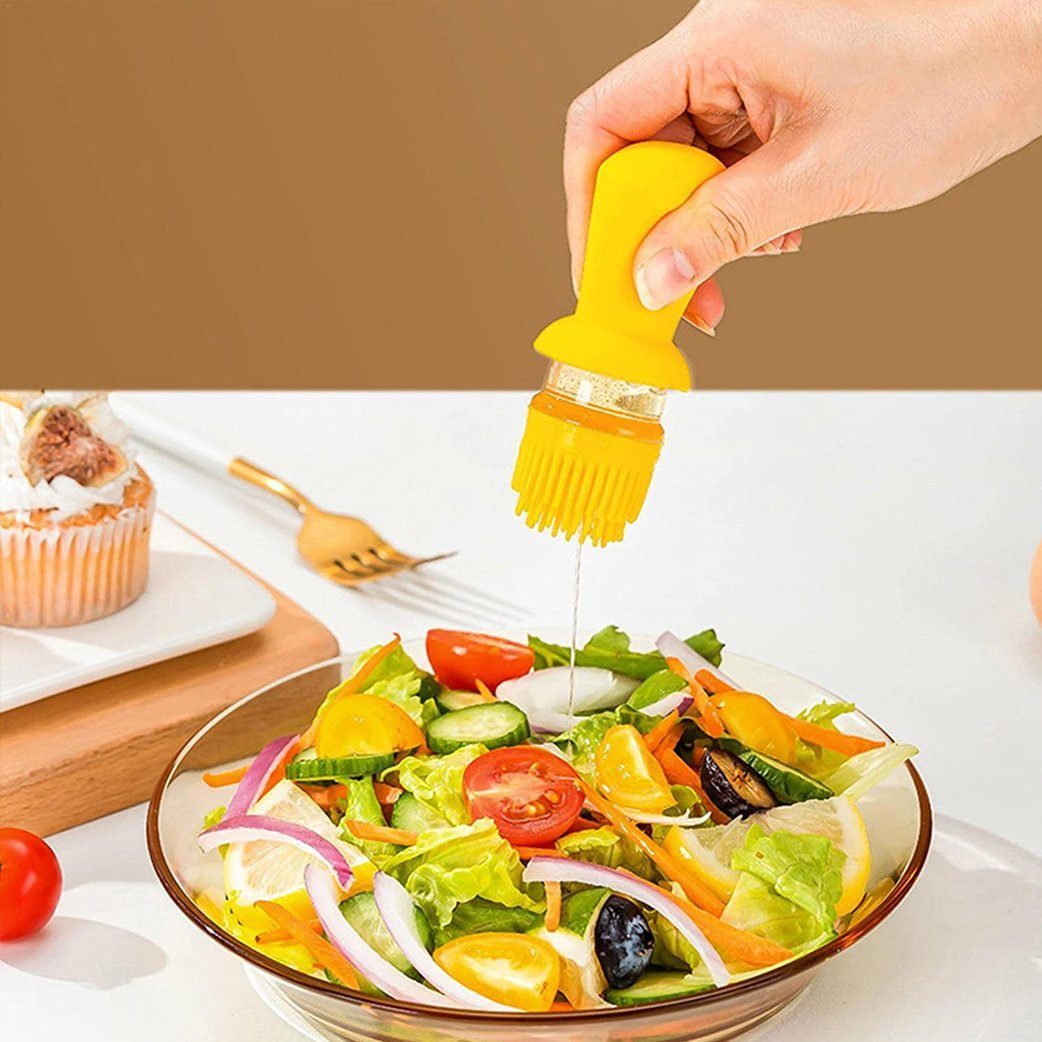 Oliviera Quasar & Co.®, cu perie dozatoare gradata si picurator, pentru ulei/otet/sosuri, din sticla, 550 ml, galben 7 Oliviera Quasar & Co.®, cu perie dozatoare gradata si picurator, pentru ulei/otet/sosuri, din sticla, 550 ml, galben 7