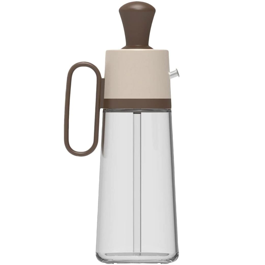 Oliviera Quasar & Co.®, cu perie dozatoare gradata si picurator, pentru ulei/otet/sosuri, din sticla, 550 ml, maro 2