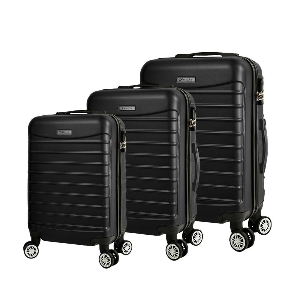 Set 3 trolere, Quasar & Co.®, Model Compatible Air, ABS, negru, Mic/Mediu/Mare 2 Set 3 trolere, Quasar & Co.®, Model Compatible Air, ABS, negru, Mic/Mediu/Mare 2