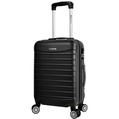 Troler Mediu, Quasar & Co.®, Model Line, 4 roti duble cu rotatie 360°, maner telescopic, cifru, 66 x 44 x 26 cm, ABS, negru 18 Troler Mediu, Quasar & Co.®, Model Line, 4 roti duble cu rotatie 360°, maner telescopic, cifru, 66 x 44 x 26 cm, ABS, negru 18