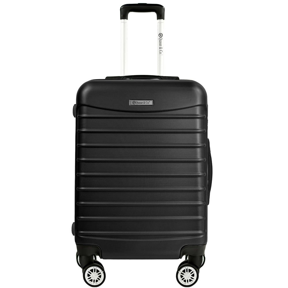 Troler Mediu, Quasar & Co.®, Model Line, 4 roti duble cu rotatie 360°, maner telescopic, cifru, 66 x 44 x 26 cm, ABS, negru 3 Troler Mediu, Quasar & Co.®, Model Line, 4 roti duble cu rotatie 360°, maner telescopic, cifru, 66 x 44 x 26 cm, ABS, negru 3