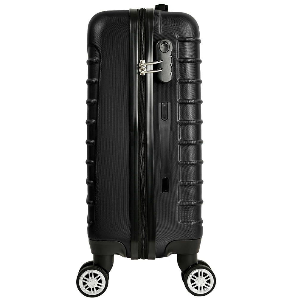 Troler Mediu, Quasar & Co.®, Model Line, 4 roti duble cu rotatie 360°, maner telescopic, cifru, 66 x 44 x 26 cm, ABS, negru 13 Troler Mediu, Quasar & Co.®, Model Line, 4 roti duble cu rotatie 360°, maner telescopic, cifru, 66 x 44 x 26 cm, ABS, negru 13