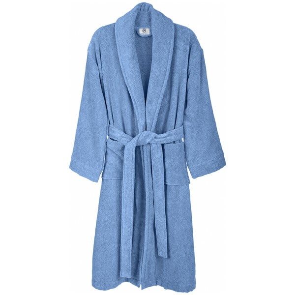 Halat de baie Quasar & Co.®, 550 g/mp, hotel quality, unisex, 100% bumbac, S/M, albastru - imagine 6
