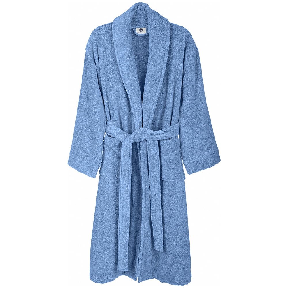 Halat de baie Quasar & Co.®, 550 g/mp, hotel quality, unisex, 100% bumbac, S/M, albastru 6