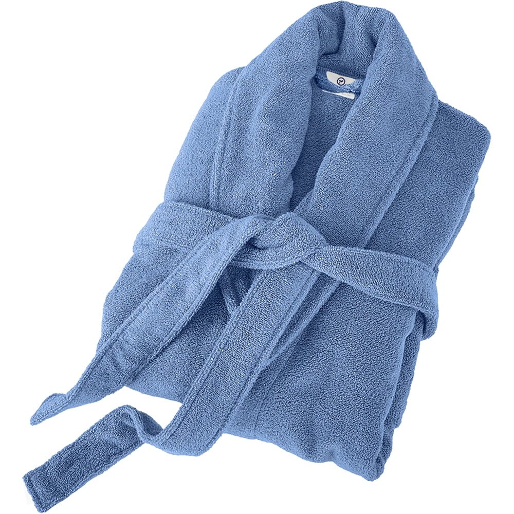 Halat de baie Quasar & Co.®, 550 g/mp, hotel quality, unisex, 100% bumbac, S/M, albastru 7