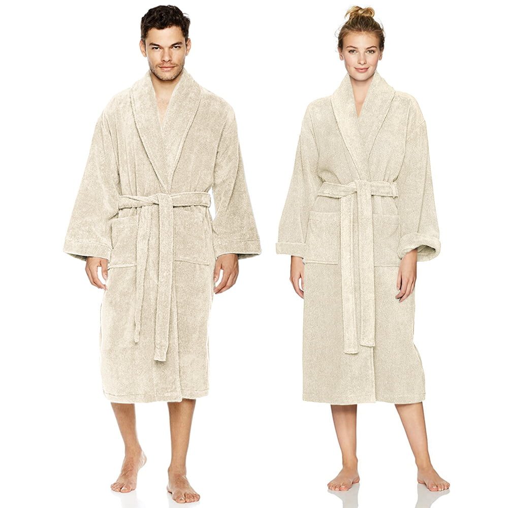 Halat de baie Quasar & Co.®, 550 g/mp, hotel quality, unisex, 100% bumbac, L/XL, crem 5 Halat de baie Quasar & Co.®, 550 g/mp, hotel quality, unisex, 100% bumbac, L/XL, crem 5