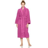 Halat de baie Quasar & Co.®, 550 g/mp, hotel quality, unisex, 100% bumbac, S/M, fucsia 11