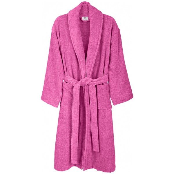 Halat de baie Quasar & Co.®, 550 g/mp, hotel quality, unisex, 100% bumbac, L/XL, fucsia - imagine 6