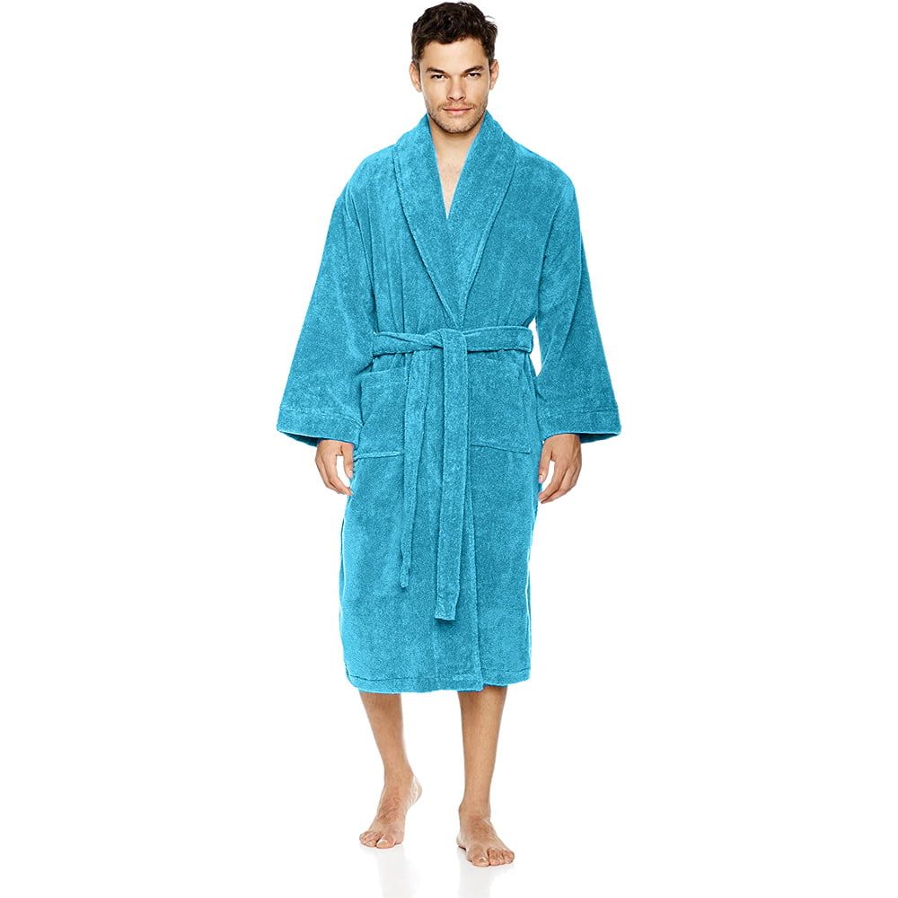 Halat de baie Quasar & Co.®, 550 g/mp, hotel quality, unisex, 100% bumbac, S/M, turcoaz 4