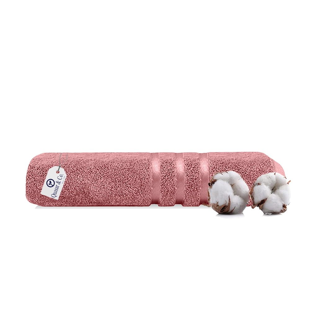 Prosop de baie, Quasar & Co.®, 100% bumbac, 450 g/mp, 50 x 90 cm, corai