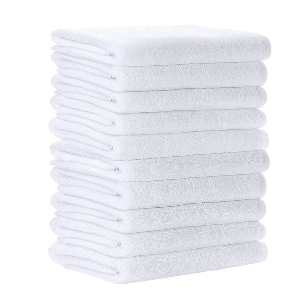 Set 10 prosoape baie fata, Kottony, model Horeca Clasic, 100% bumbac, 400 g/mp, 50 x 90 cm, alb 2