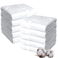 Set 10 prosoape baie picioare, Kottony, model Horeca Clasic, 100% bumbac, 500 g/mp, 50 x 70 cm, alb 6
