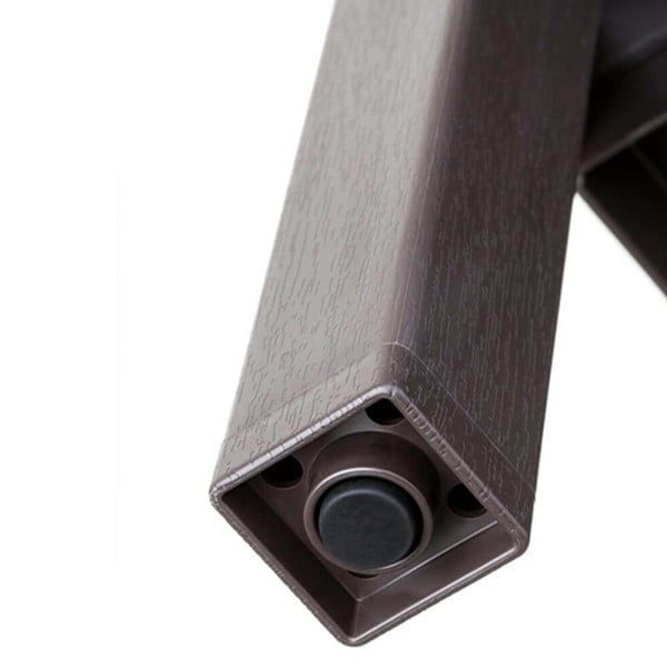 Set 2 rafturi universale, Quasar & Co.®, etajere cu 4 polite, polipropilena, 100 x 38 x 29 cm, maro - imagine 3