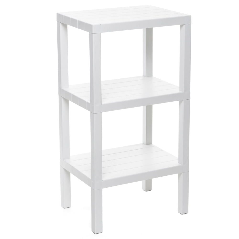 42026371-1 Raft universal, Quasar & Co.®, etajera cu 3 polite, polipropilena, 73.5 x 38 x 29 cm, alb
