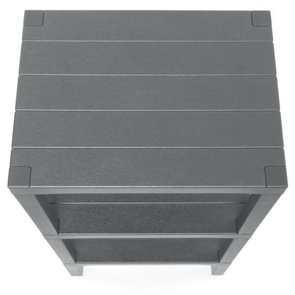 Raft universal, Quasar & Co.®, etajera cu 3 polite, polipropilena, 73.5 x 38 x 29 cm, gri - imagine 3