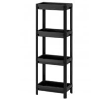 Raft universal, Quasar & Co.®, etajera cu 4 polite, polipropilena, 100 x 36 x 23 cm, negru 6
