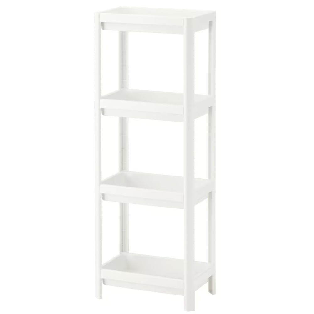 42026374-1 Raft universal, Quasar & Co.®, etajera cu 4 polite, polipropilena, 100 x 36 x 23 cm, alb