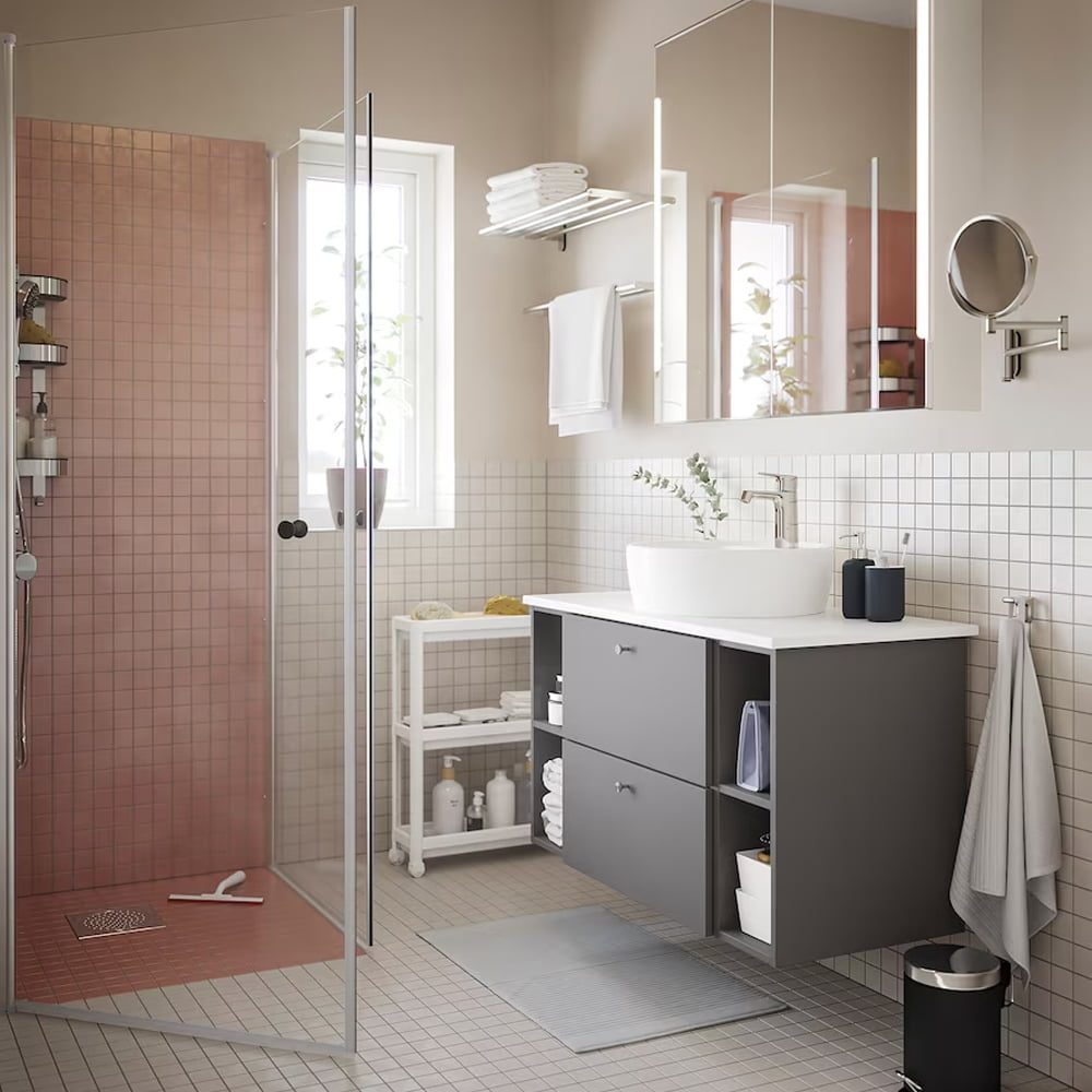 Etajera universala, Quasar & Co.®, raft slim cu 3 polite, cu roti, polipropilena, 71 x 54 x 18 cm, alb 6