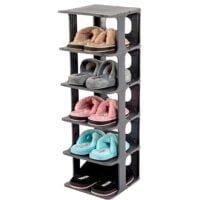 Raft universal, Quasar & Co.®, etajera cu 6 polite, pretabil incaltaminte, polipropilena, 80 x 28 x 25 cm, gri 6 Raft universal, Quasar & Co.®, etajera cu 6 polite, pretabil incaltaminte, polipropilena, 80 x 28 x 25 cm, gri 6
