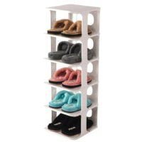 Raft universal, Quasar & Co.®, etajera cu 6 polite, pretabil incaltaminte, polipropilena, 80 x 28 x 25 cm, alb 5 Raft universal, Quasar & Co.®, etajera cu 6 polite, pretabil incaltaminte, polipropilena, 80 x 28 x 25 cm, alb 5