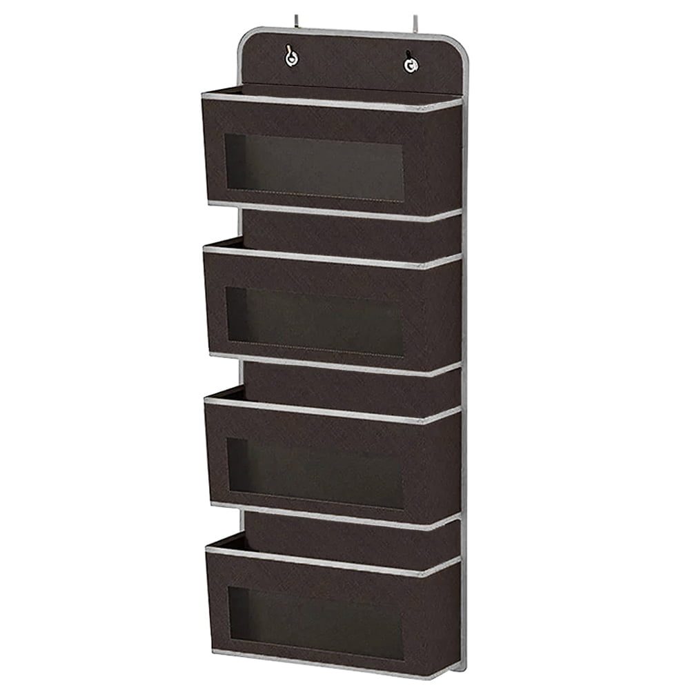 Organizator depozitare usa, Quasar & Co.®, 4 buzunare, universal, netesut intarit la baza, cu vizor, 96 x 33 x 11 cm, maro 3 Organizator depozitare usa, Quasar & Co.®, 4 buzunare, universal, netesut intarit la baza, cu vizor, 96 x 33 x 11 cm, maro 3