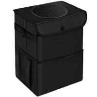Cos gunoi auto, Quasar & Co.®, organizator masina, impermeabil, cu 2 buzunare depozitare, 16 x 16 x 24 cm, negru 7 Cos gunoi auto, Quasar & Co.®, organizator masina, impermeabil, cu 2 buzunare depozitare, 16 x 16 x 24 cm, negru 7