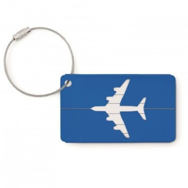 Tag troler, Quasar & Co.®, model avion, 7,5 x 4,5 cm, albastru - imagine 3