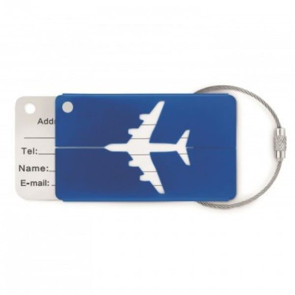 Tag troler, Quasar & Co.®, model avion, 7,5 x 4,5 cm, albastru - imagine 4