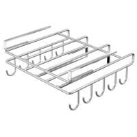 Suport bucatarie/living/bar Quasar & Co.®, pentru ustensile/rola servetele, pentru cani/cesti/rola, otel inoxidabil, 26,5 x 25 x 12 cm, argintiu 6