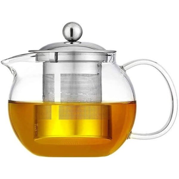 Ceainic cu infuzor, Quasar & Co.®, recipient pentru ceai/cafea, 650 ml, transparent - imagine 3