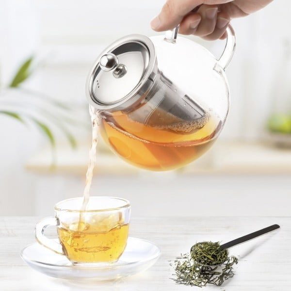 Ceainic cu infuzor, Quasar & Co.®, recipient pentru ceai/cafea, 650 ml, transparent - imagine 7