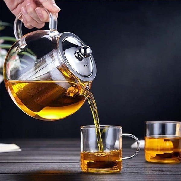 Ceainic cu infuzor, Quasar & Co.®, recipient pentru ceai/cafea, 650 ml, transparent - imagine 9