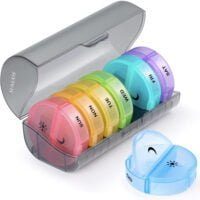 Cutie organizator medicamente, Quasar & Co.®, 7 zile, 14 compartimente mari, cutie suport, 14 x 6,5 x 6 cm, gri cenusiu transparent 8 Cutie organizator medicamente, Quasar & Co.®, 7 zile, 14 compartimente mari, cutie suport, 14 x 6,5 x 6 cm, gri cenusiu transparent 8