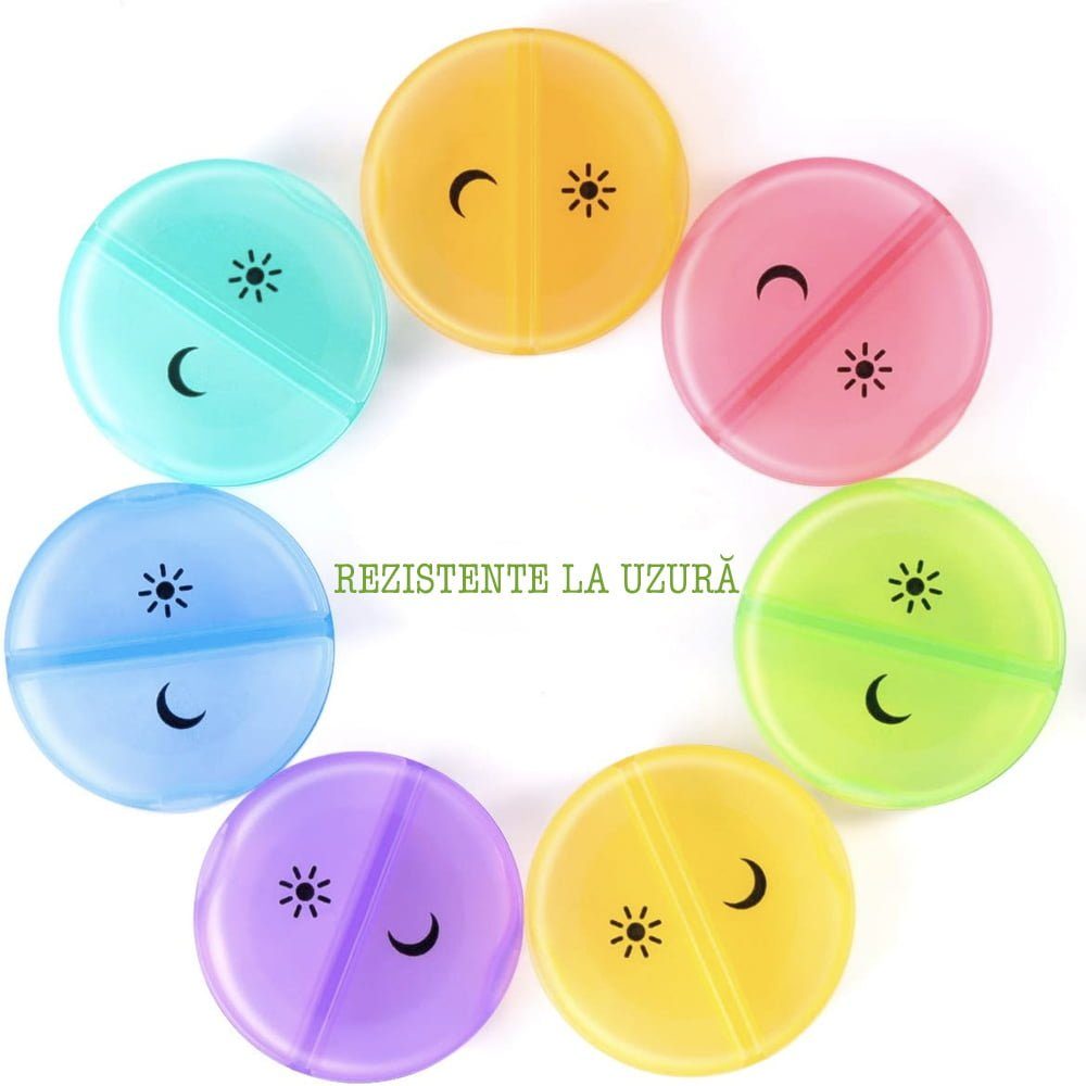 Cutie organizator medicamente, Quasar & Co.®, 7 zile, 14 compartimente mari, cutie suport, 14 x 6,5 x 6 cm, gri cenusiu transparent 2 Cutie organizator medicamente, Quasar & Co.®, 7 zile, 14 compartimente mari, cutie suport, 14 x 6,5 x 6 cm, gri cenusiu transparent 2