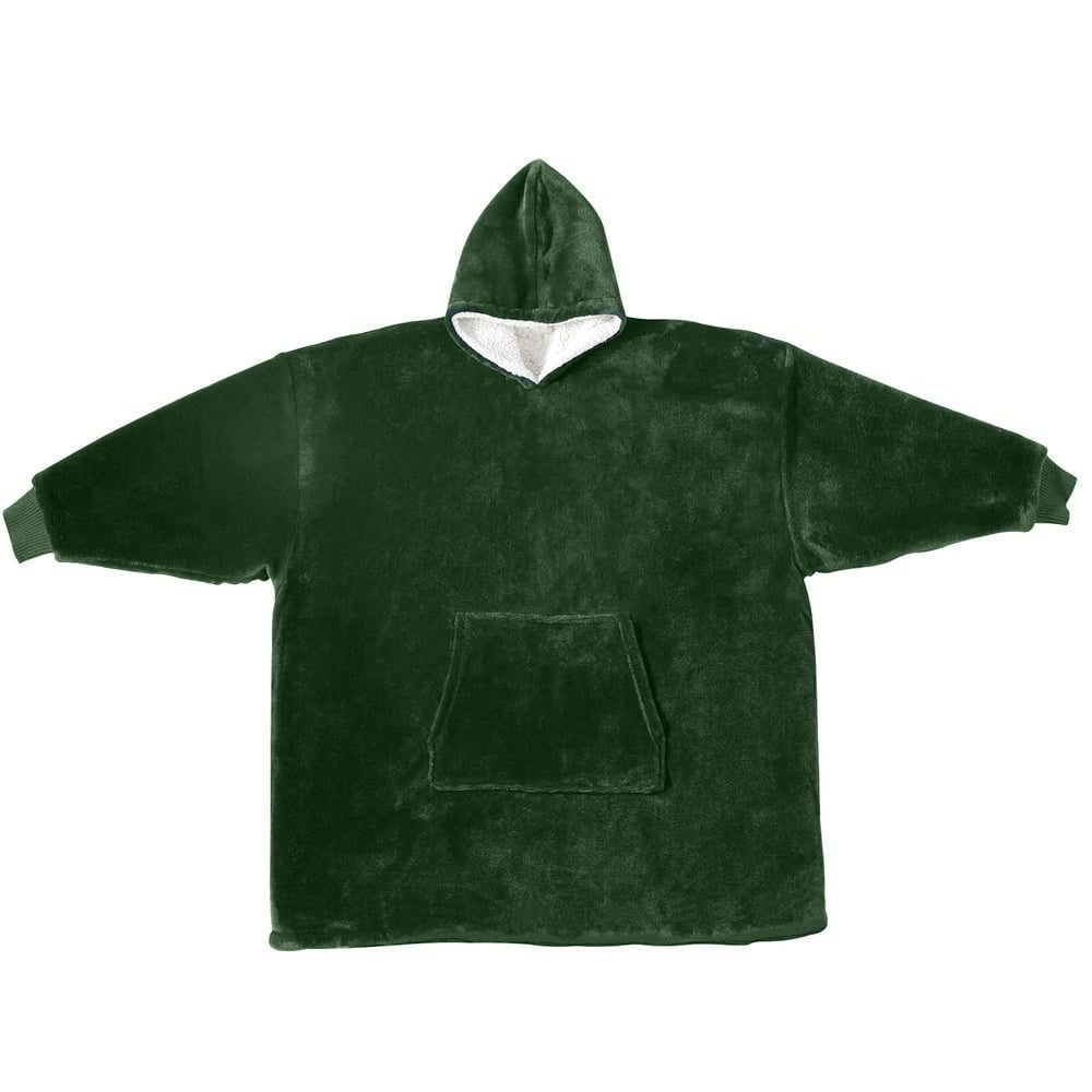Patura cu maneci, Quasar & Co.®, gluga si buzunar, fleece captusit cu blana, poliester, marime universala, verde 7 Patura cu maneci, Quasar & Co.®, gluga si buzunar, fleece captusit cu blana, poliester, marime universala, verde 7