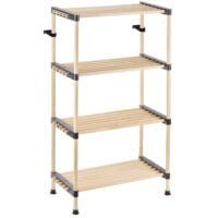 Raft modular universal, Quasar & Co.®, etajera 4 polite, lemn, 56 x 28 x 93 cm, natur 8